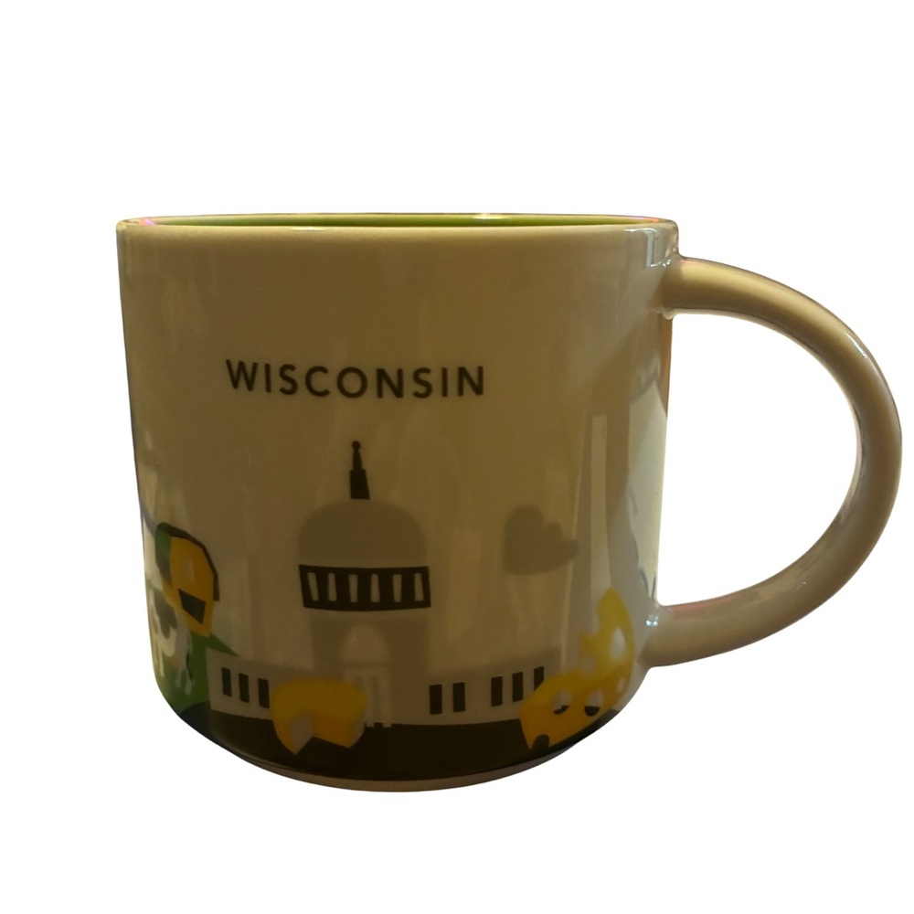 Starbucks You Are Here Wisconsin Coffee Mug 14 oz Discontinued Collectible